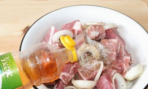 Маринование шашлыка с уксусом